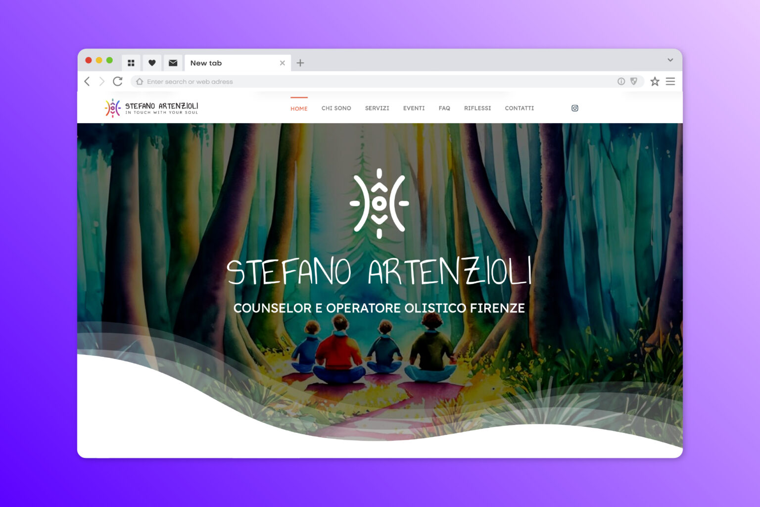 Stefano Artenzioli holistic counselor website design