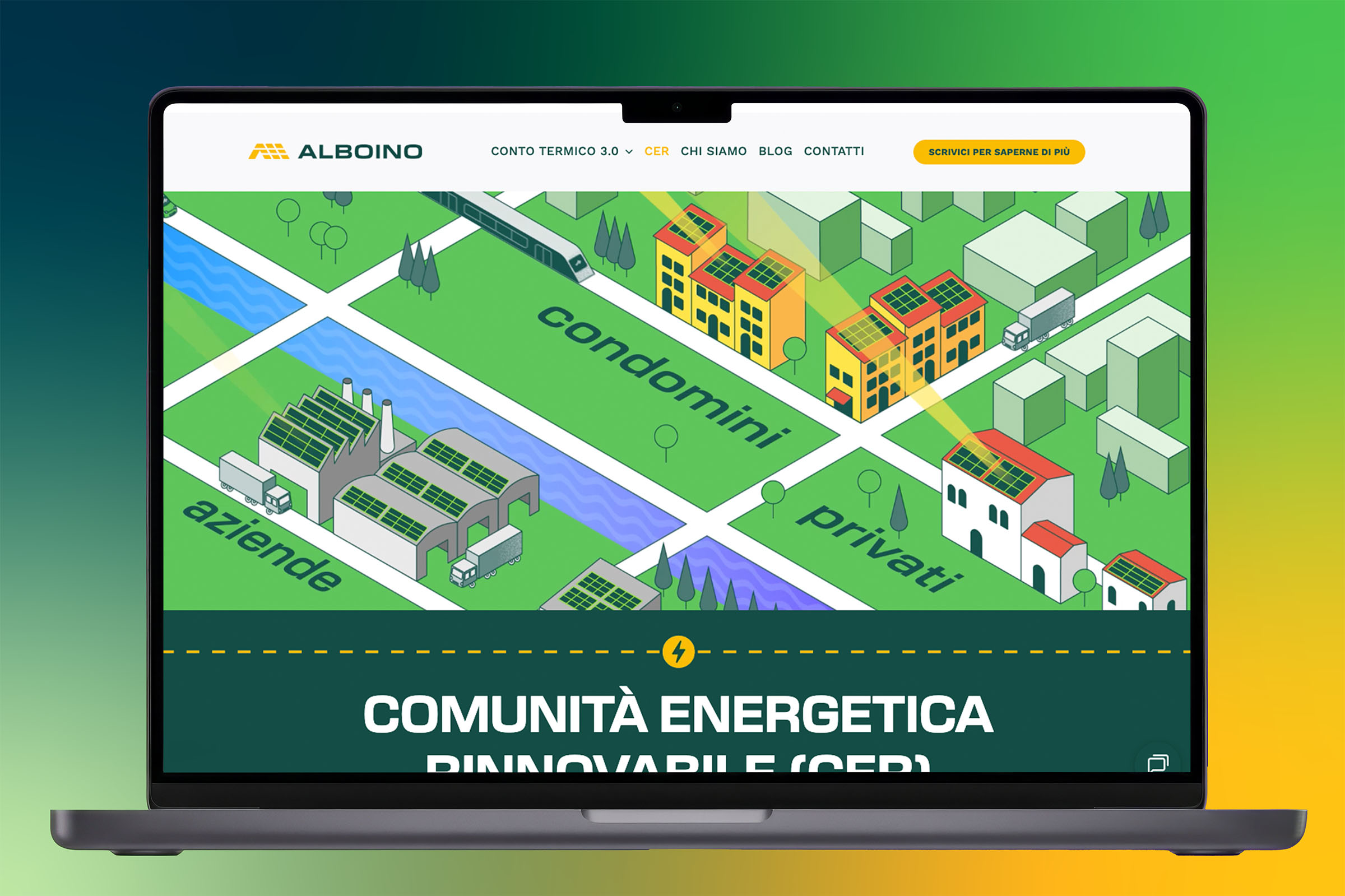 Alboino renewable energy B2B corporate platform design