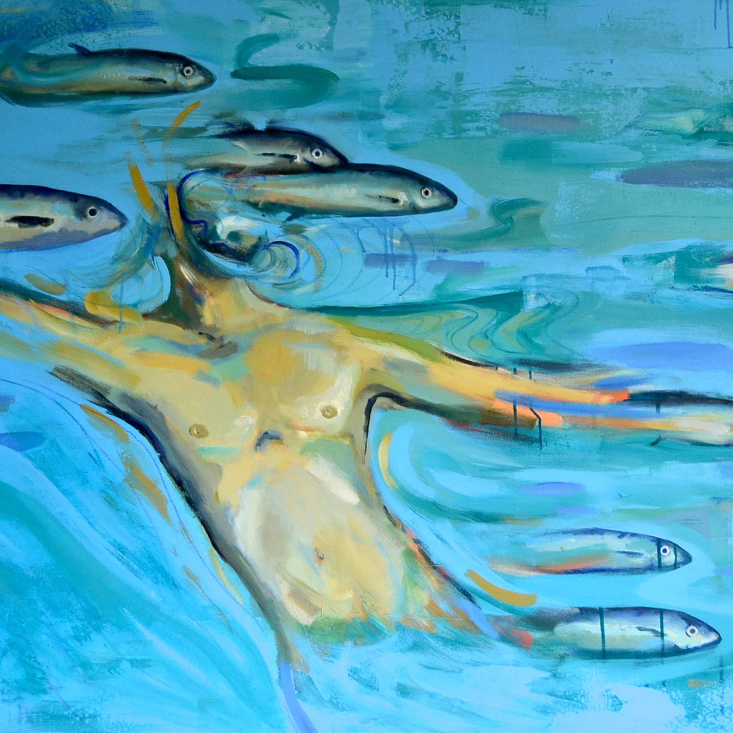 Figurative painting of sea