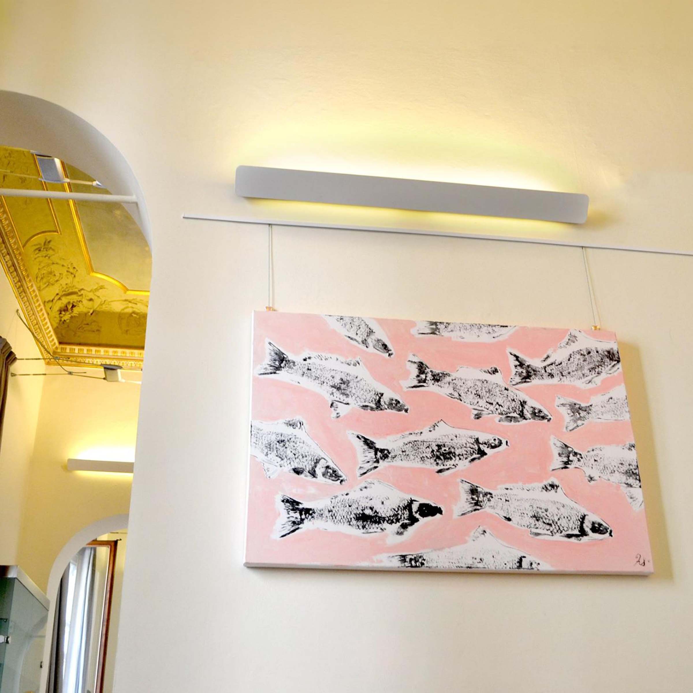 Painting of carp fish, exhibition
